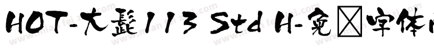 HOT-大髭113 Std H字体转换